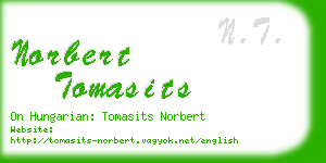 norbert tomasits business card